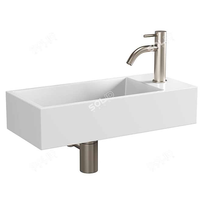 Modern Left-Handed Arezzo Basin 3D model image 2