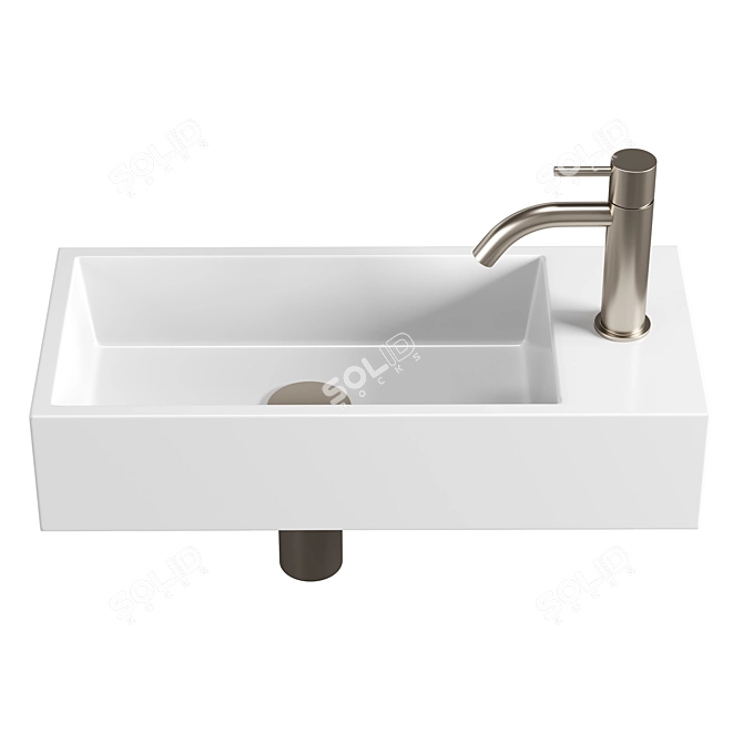 Modern Left-Handed Arezzo Basin 3D model image 3