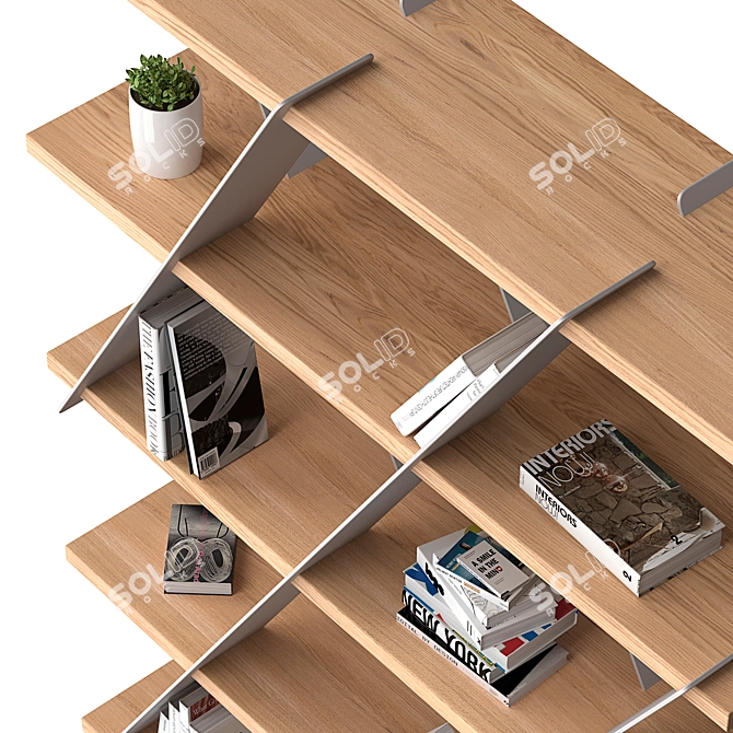 Modern 5-Shelf Storage Unit [1800x1400x410] 3D model image 2