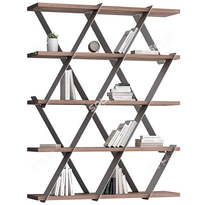 Modern 5-Shelf Storage Unit [1800x1400x410] 3D model image 6