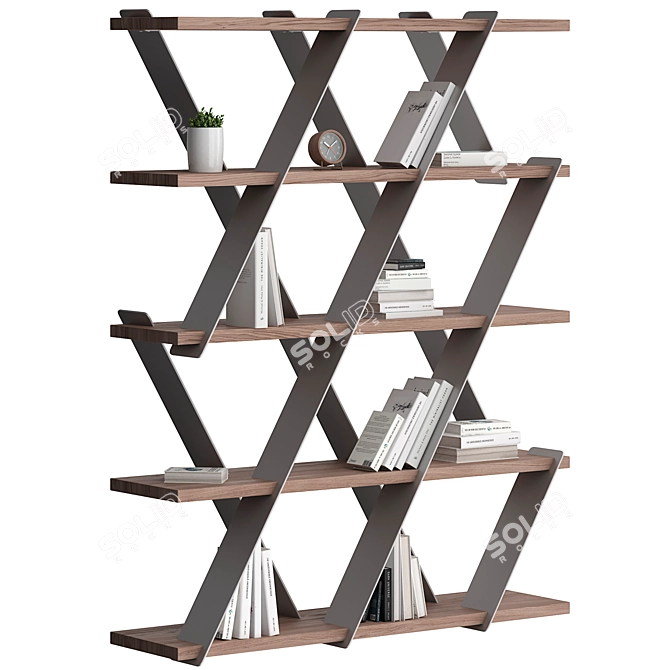 Modern 5-Shelf Storage Unit [1800x1400x410] 3D model image 8