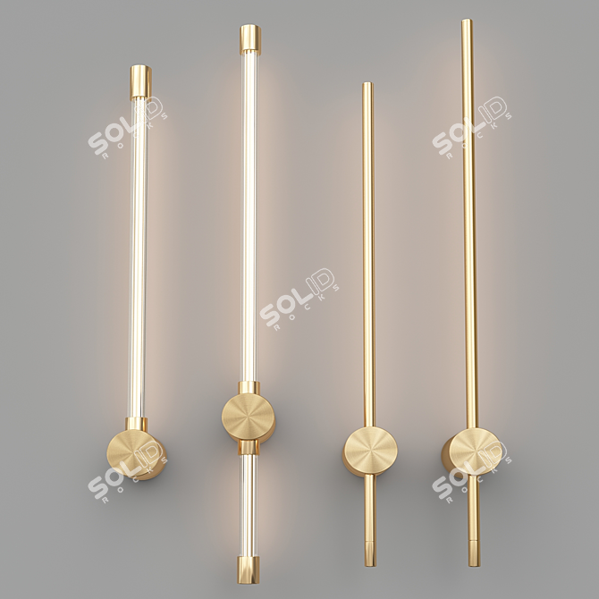 Cylindrical LED Wall Lights 3D model image 2