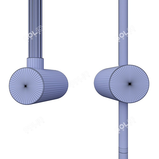 Cylindrical LED Wall Lights 3D model image 3