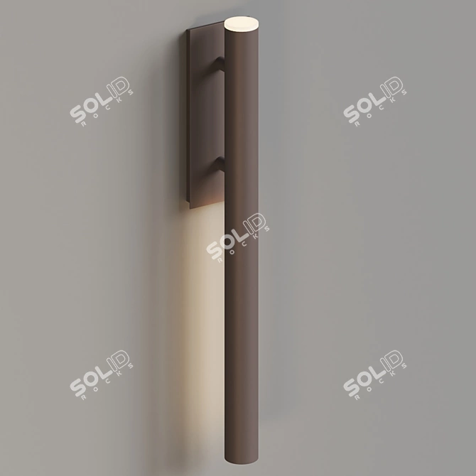 Sleek Flue LED Wall Sconce 3D model image 3