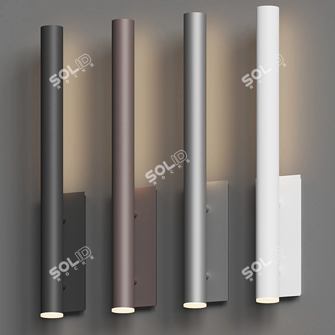 Sleek Flue LED Wall Sconce 3D model image 4