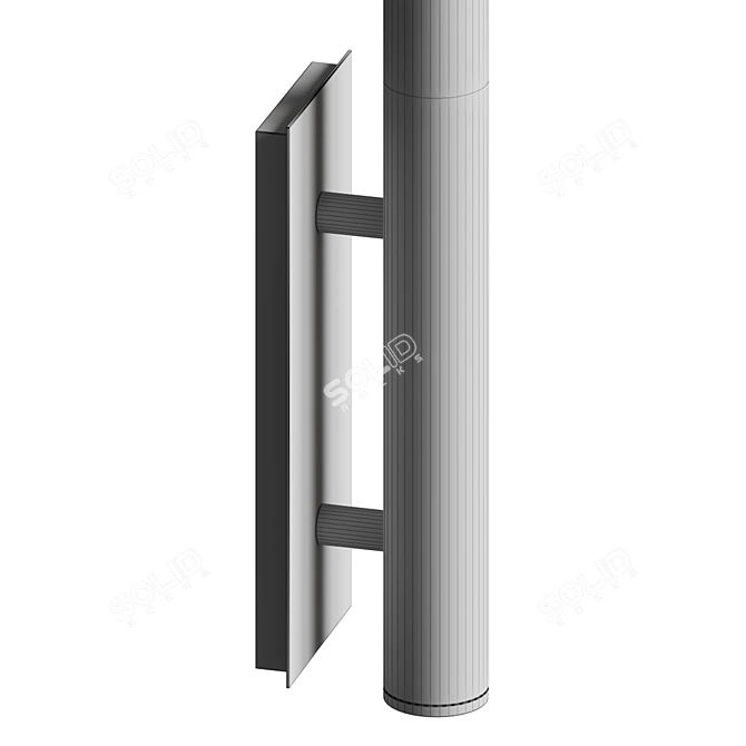 Sleek Flue LED Wall Sconce 3D model image 5