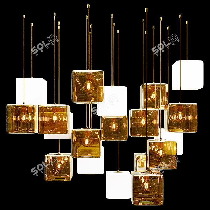 Elegant VISO H20 Pendant Light 3D model image 3