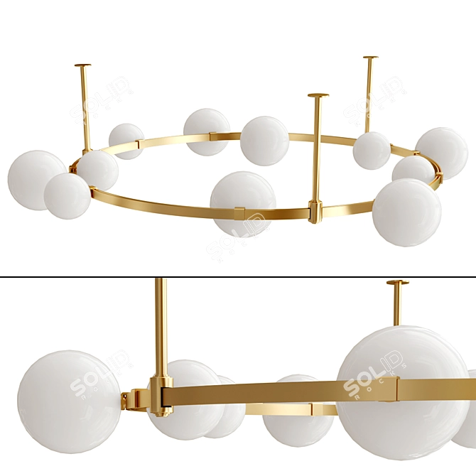 AUR BUBBLE Brass Pendant Lamp 3D model image 1