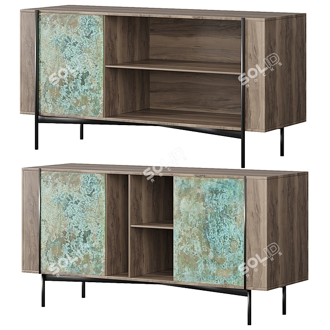 Title: Morland Mango Wood Furniture Set 3D model image 1