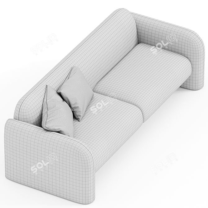 Elegant Niles Sofa: Steel Perfection 3D model image 4