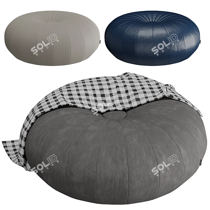 Versatile FURNINOVA TORUS Pouf 3D model image 1