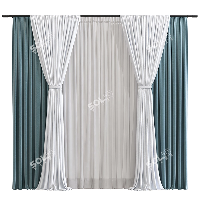 Reworked Curtain Design 3D model image 1