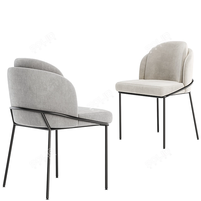 Modern Elegance Dining Chair 3D model image 5