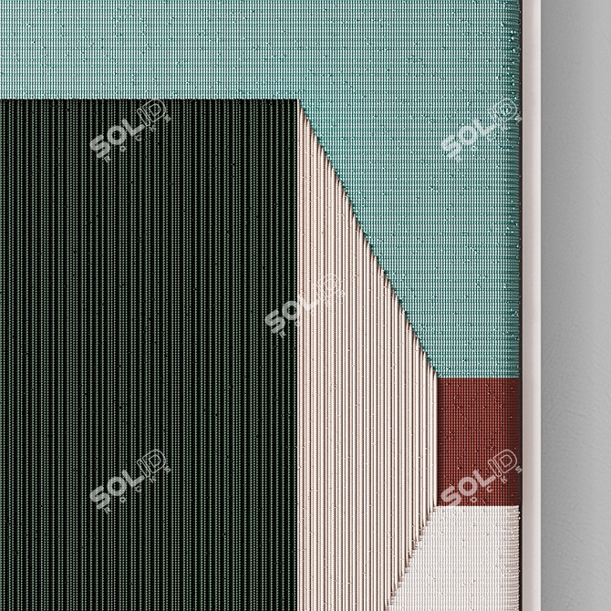  Geometric Thread Wall Art 3D model image 4