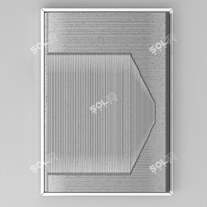  Geometric Thread Wall Art 3D model image 5