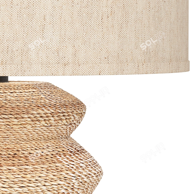 Abaca-wrapped Terracotta Table Lamp 3D model image 2