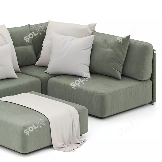 Premium Italian Flexform Eddy Sofa 3D model image 2