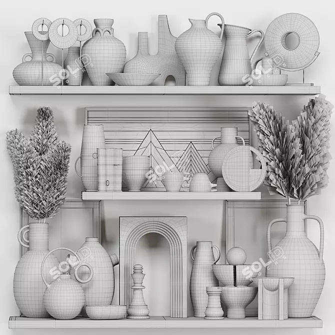 Rustic Decorative Set 3D Model 3D model image 5