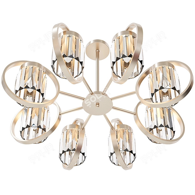  Modern Chandelier Light Fixture 3D model image 2