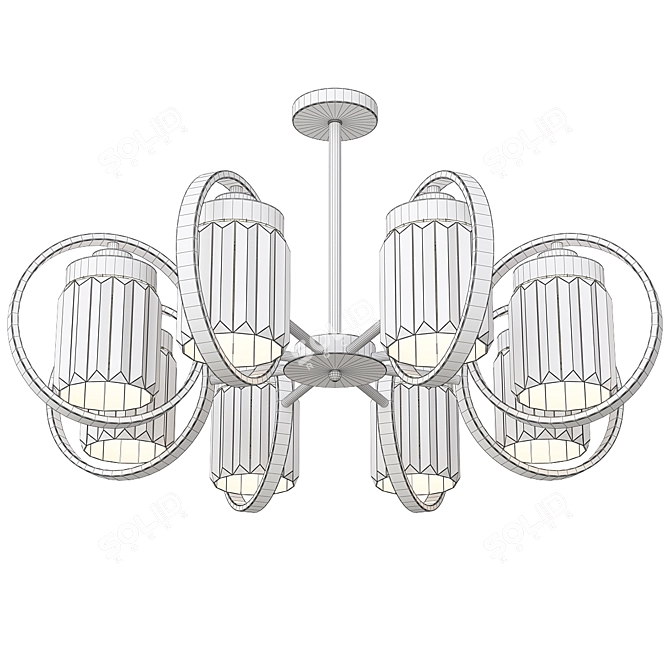  Modern Chandelier Light Fixture 3D model image 3