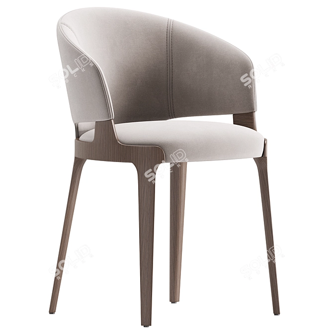 Modern VELIS Armchair by Potocco 3D model image 2