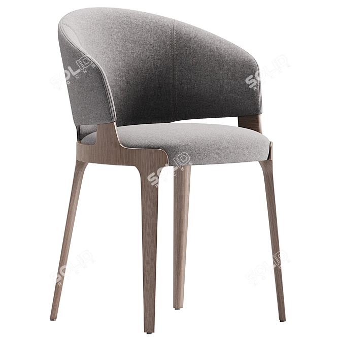 Modern VELIS Armchair by Potocco 3D model image 3