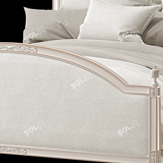 Vintage Charm Dauphine Bed 3D model image 3