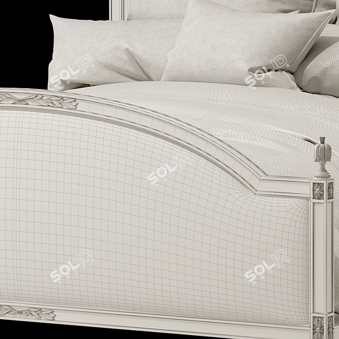 Vintage Charm Dauphine Bed 3D model image 4