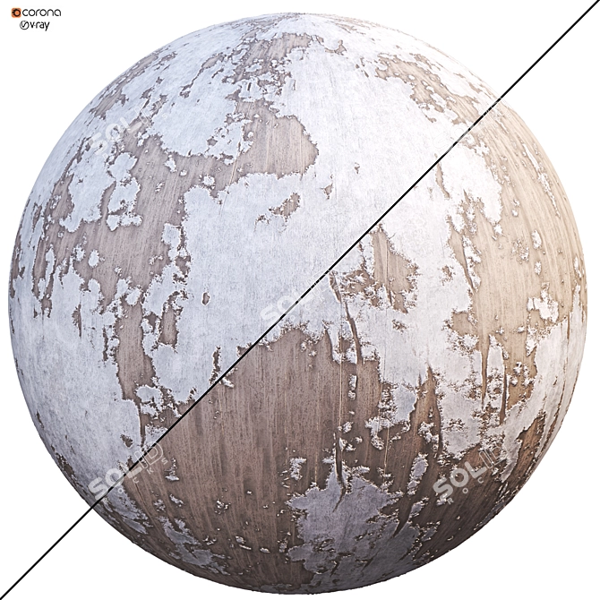 Vintage Wood Texture Set 001 3D model image 1