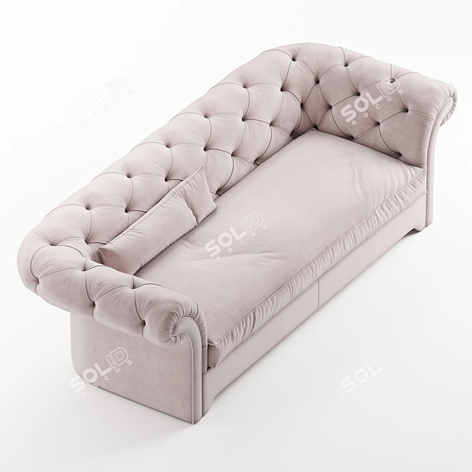 Valentini Max Pink Sofa Bed 3D model image 2