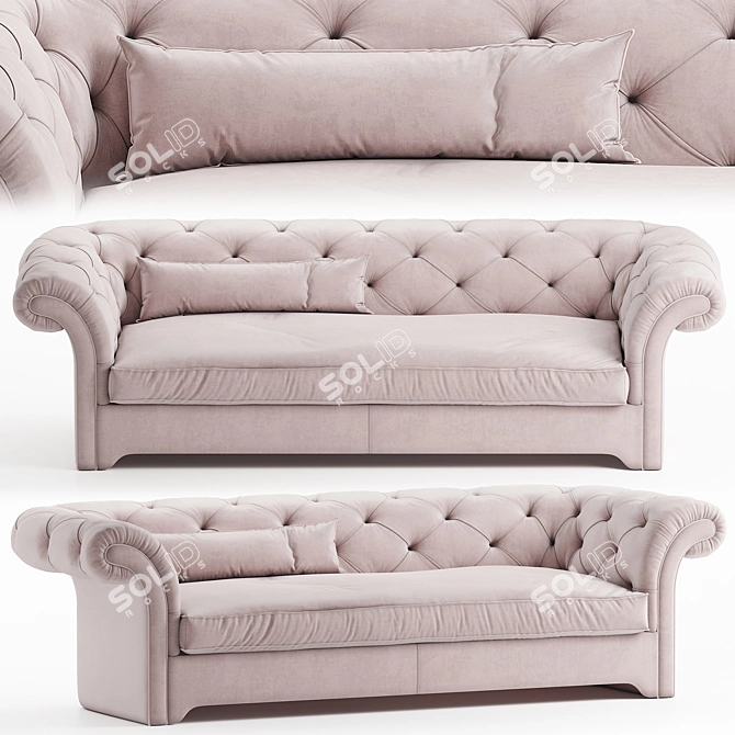 Valentini Max Pink Sofa Bed 3D model image 8