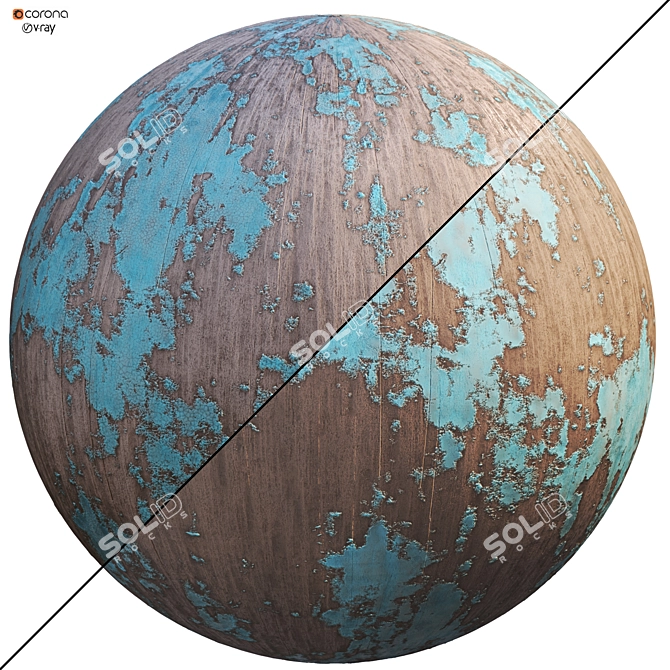 Vintage Wood Material Collection 005 3D model image 1