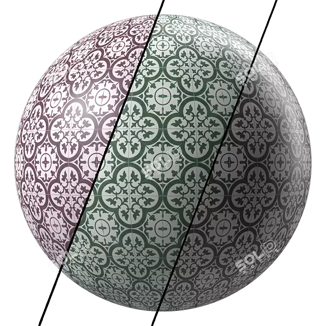 Artisan Mosaic Stone Texture Pack 3D model image 1