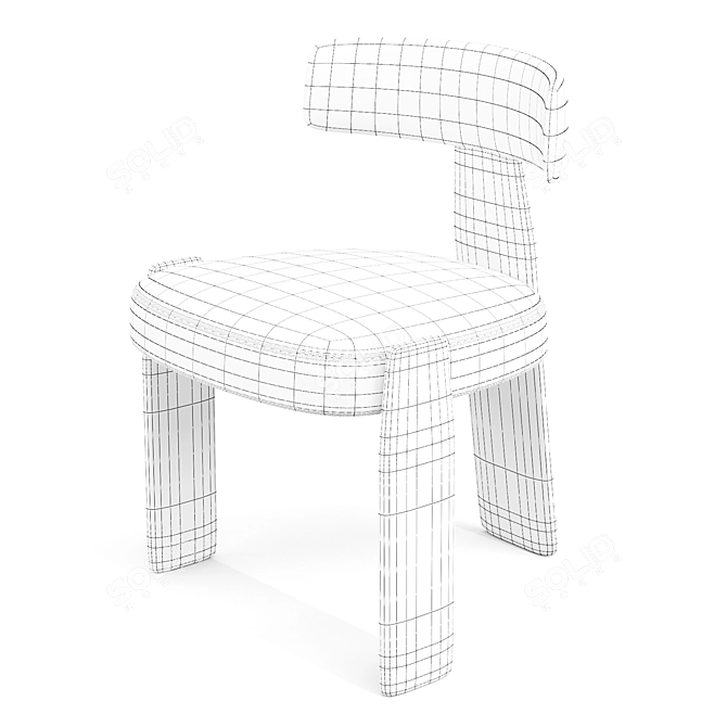 Oru SI2270: Bold 70s Inspired Dining Chair 3D model image 3