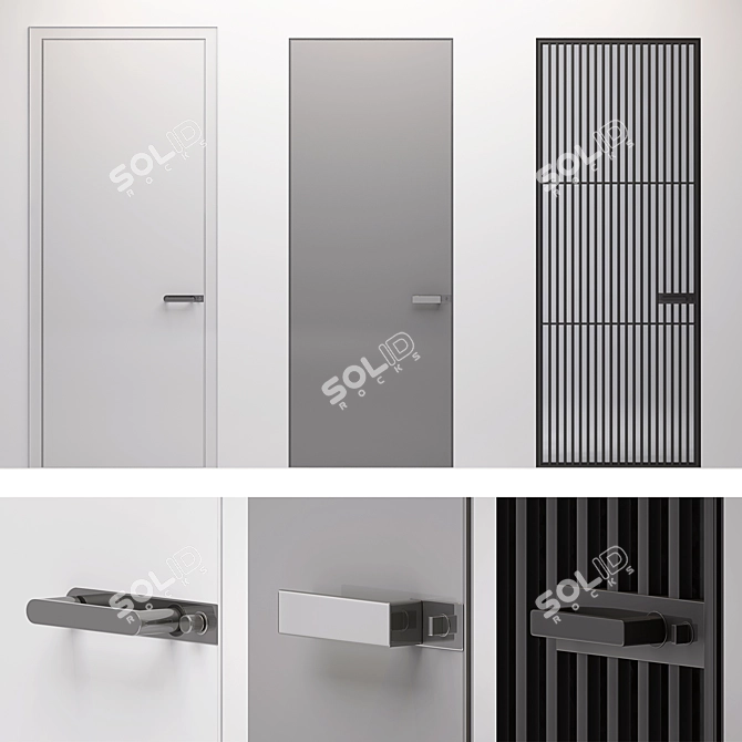 Modern Italian Designed Interior Doors 3D model image 1