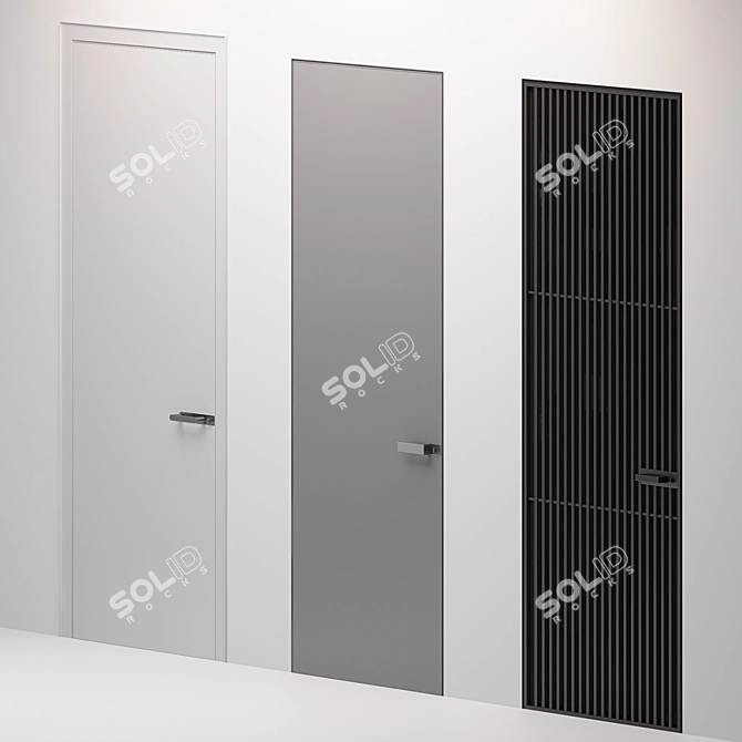 Modern Italian Designed Interior Doors 3D model image 2