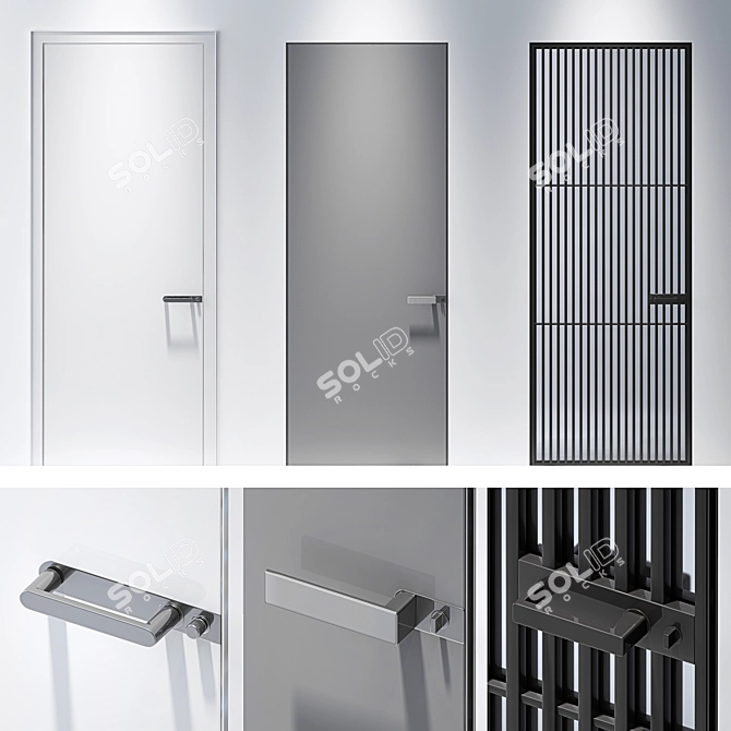 Modern Italian Designed Interior Doors 3D model image 7