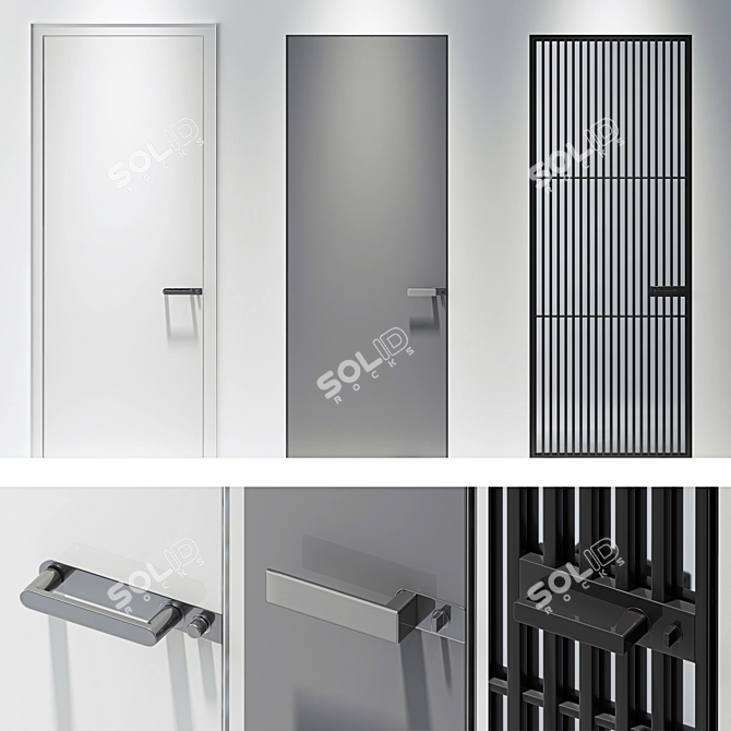 Modern Italian Designed Interior Doors 3D model image 11