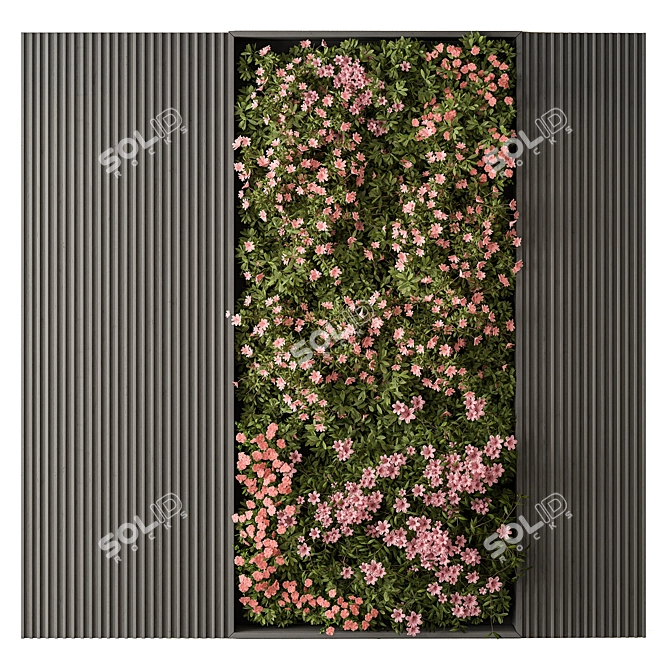 Floral Vertical Wall Art Display 3D model image 1