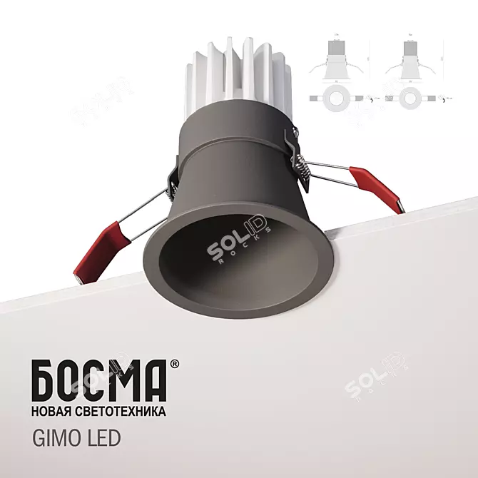 GIMO LED - Miniature LED Spotlights 3D model image 1