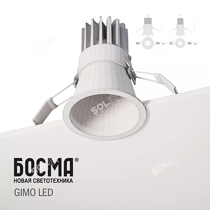 GIMO LED - Miniature LED Spotlights 3D model image 2