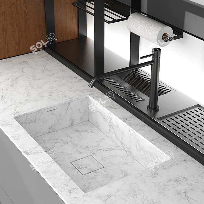 Innovative Italian Kitchen Design 3D model image 3