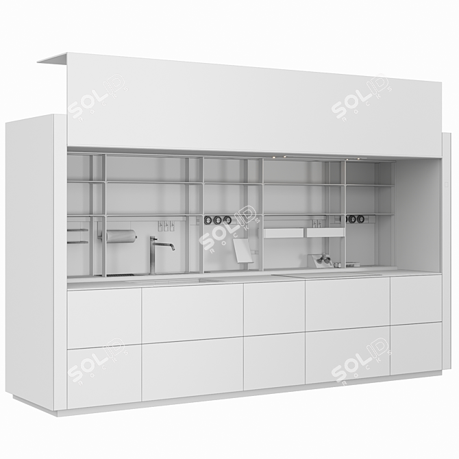 Innovative Italian Kitchen Design 3D model image 6