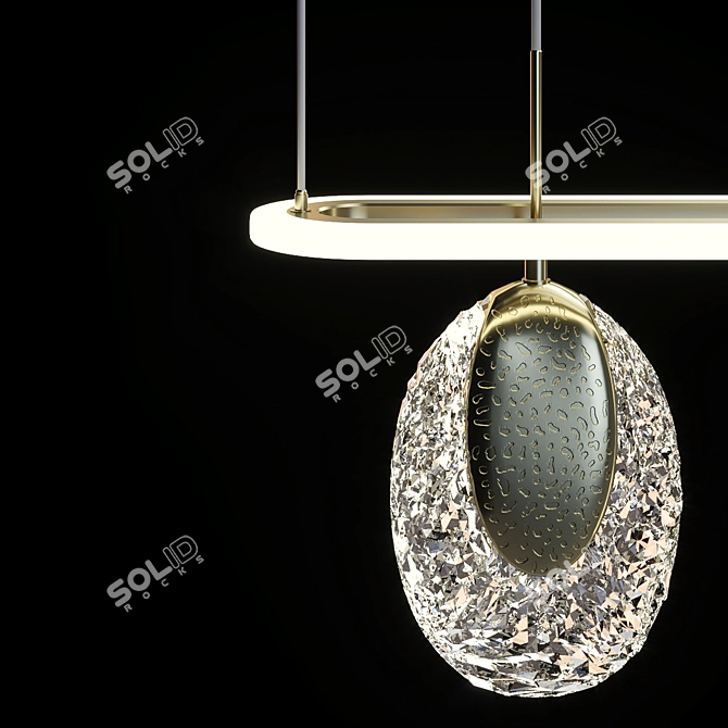 Title: Ceres C Long Pendant Light 3D model image 3