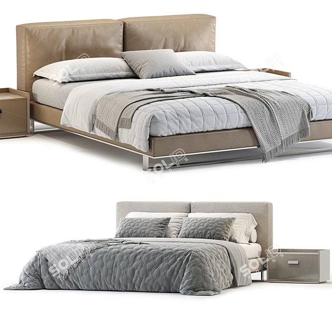 Echo Bed with Dual Mattress 3D model image 1