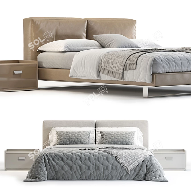 Echo Bed with Dual Mattress 3D model image 3