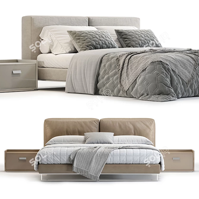 Echo Bed with Dual Mattress 3D model image 4