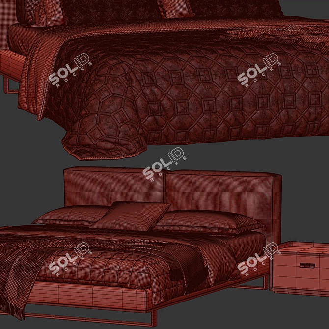 Echo Bed with Dual Mattress 3D model image 6