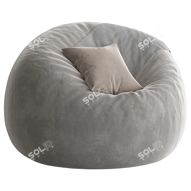 Mid-Century Bean Bag Sofa 3D model image 5