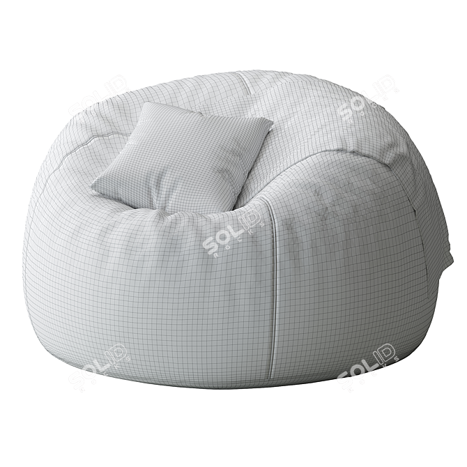 Mid-Century Bean Bag Sofa 3D model image 6